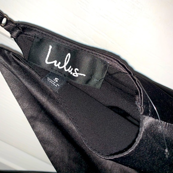 Lulu's Black Satin Tank Top - Picture 2 of 6